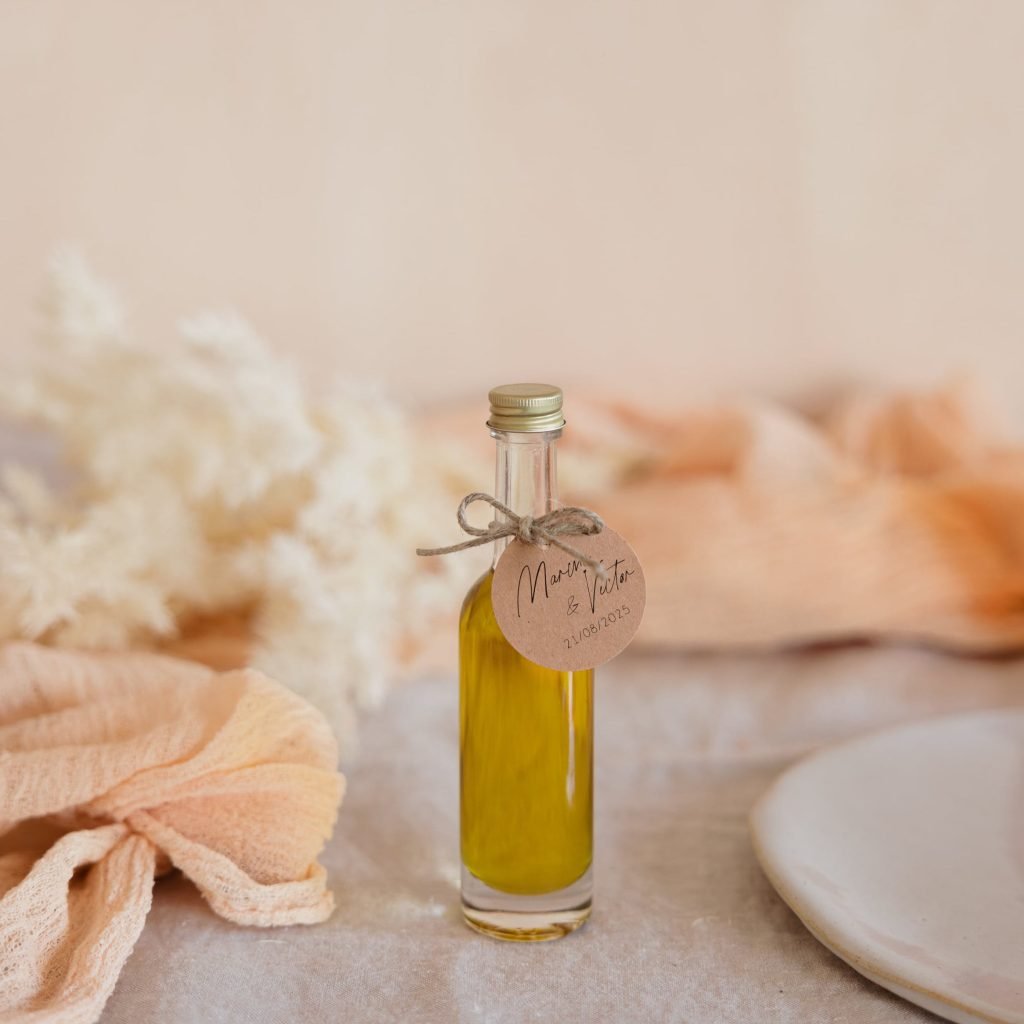 mignonnettes huile d'olive mariage cadeaux invités